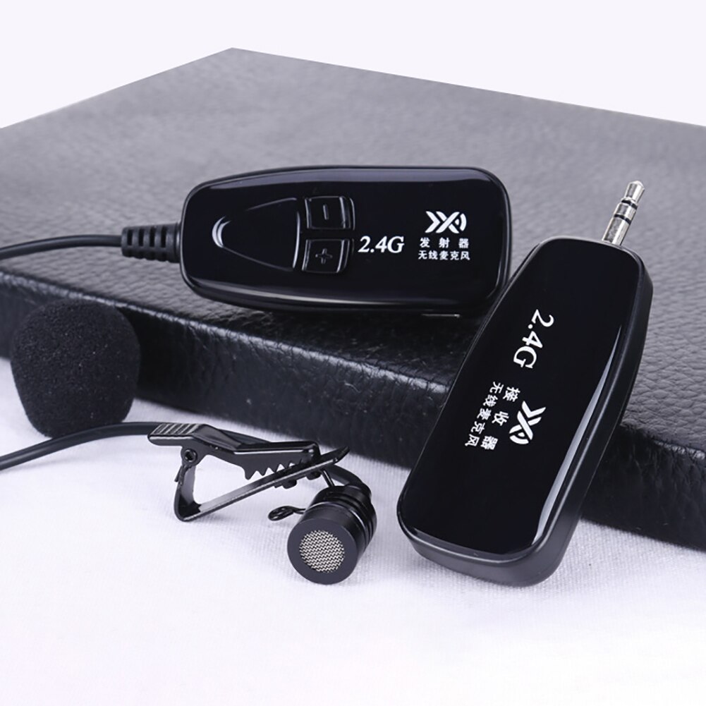 Portable Clip-on 2.4G Wireless Microphone Automatch Condenser Headset with Metal Collar Clip Mic Easy to Use