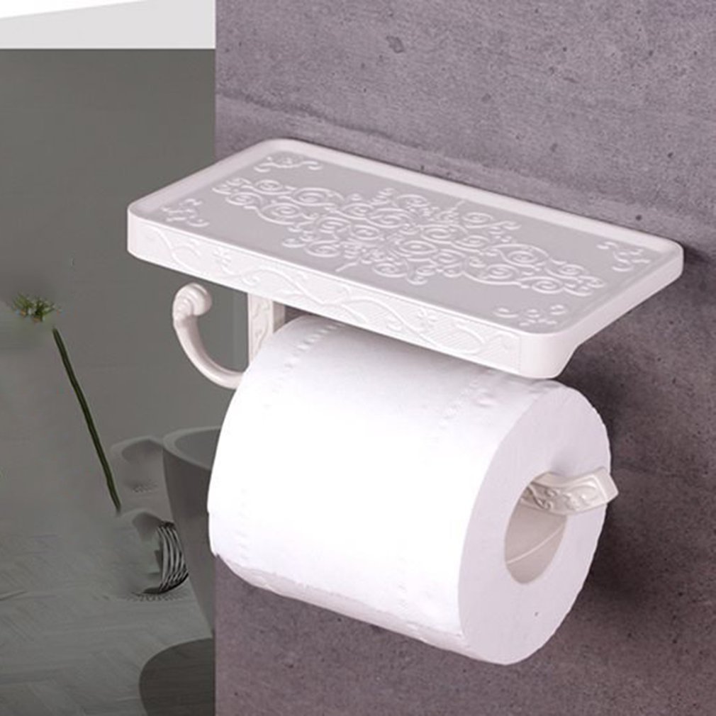Space Aluminum Antique Paper Towel Rack Toilet Paper Holder Wall-mounted Bracket Hanging Bathroom Shelf Bathroom Accessories: Default Title