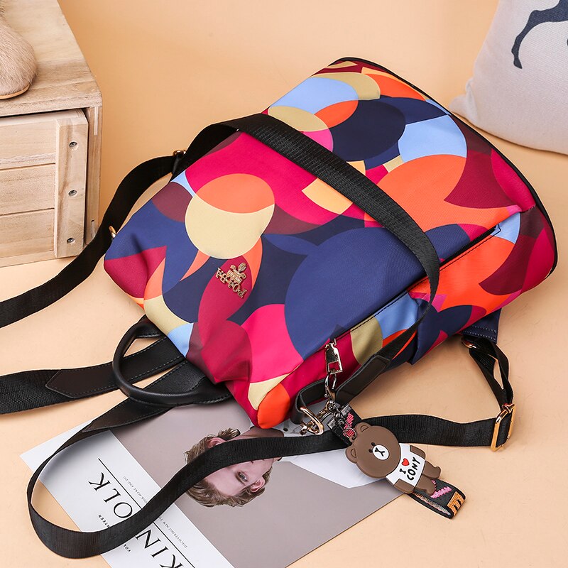 Pretty Style Girls Anti Theft School Backpack Casual Women Travel Backpack Durable Fabric Women Backpack