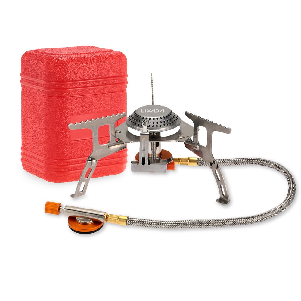 Lixada équipement de Camping 3000W Camping cuisinière à gaz en plein air carburant pliant Camping ustensiles de cuisine Portable pliable cuisson cuisinière à fente 캠: 1