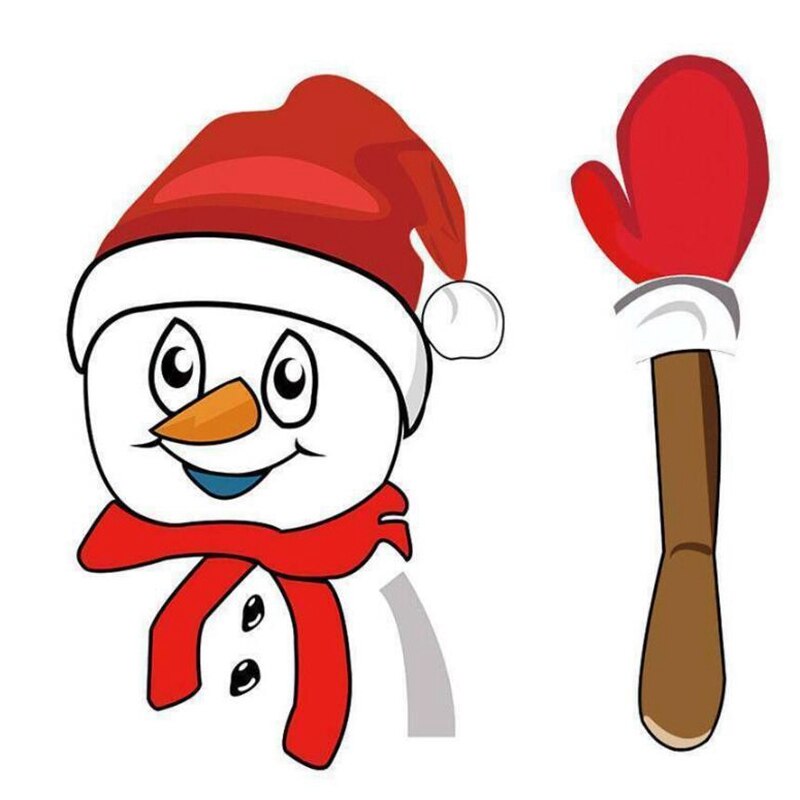 Christmas Rear Windshield Santa Claus Window Decals Car Wiper Sticker Xmas: Default Title