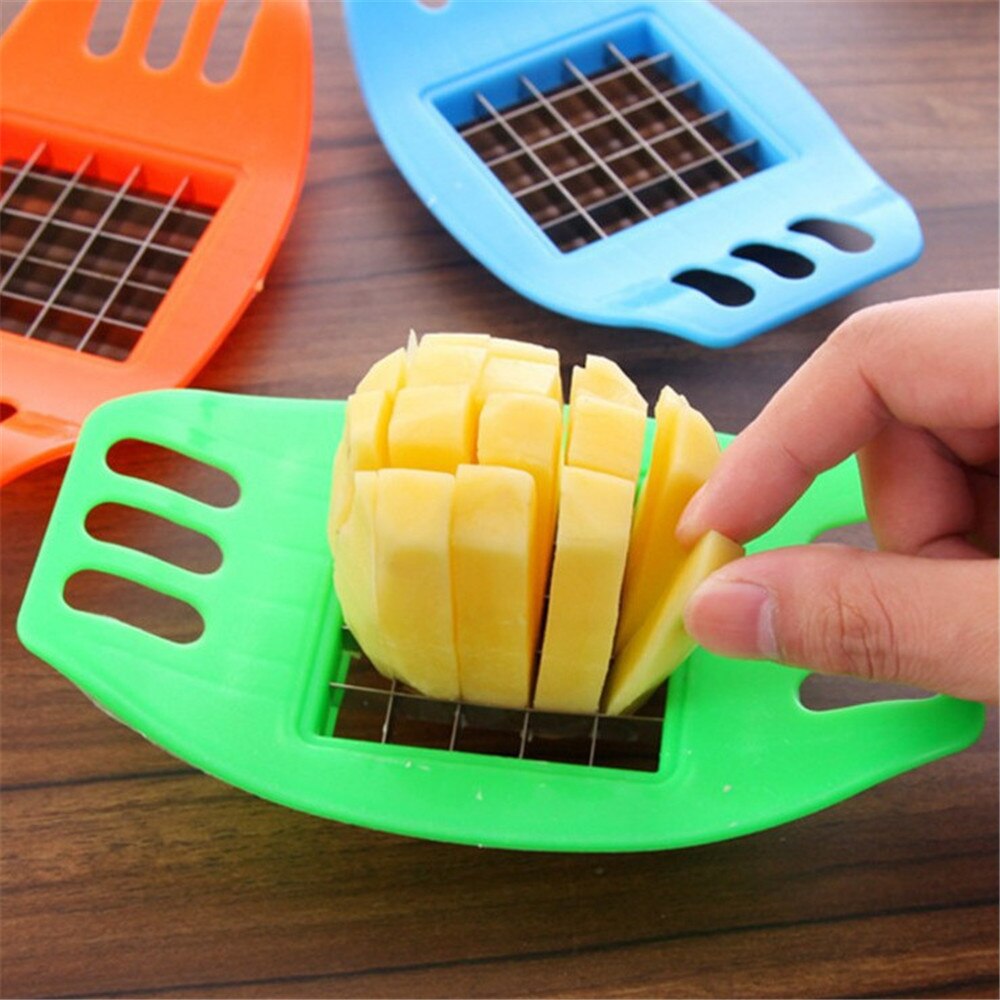 Stainless Steel Vegetable Potato Slicer Cutter Chopper Chips Making Tool Potato Cutting Fries Tool Kitchen Accessories