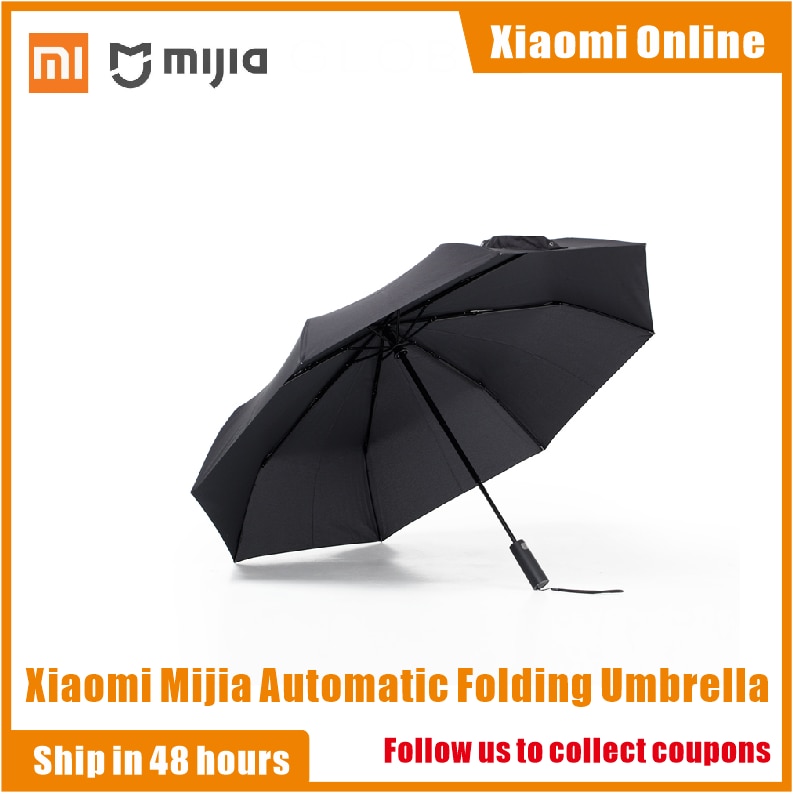 Xiaomi Mijia-Paraguas automático Original para hombre y mujer, sombrilla de aluminio resistente al viento, impermeable, UV, para verano e invierno