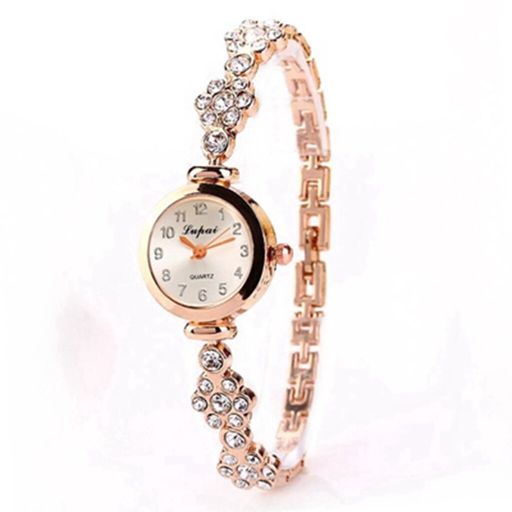 Lvpai Luxe Casual Mode Armband Horloge Bloem Band Polshorloge Jurk Elegantie Quartz Horloge Voor Vrouwen Horloge: P019-RG