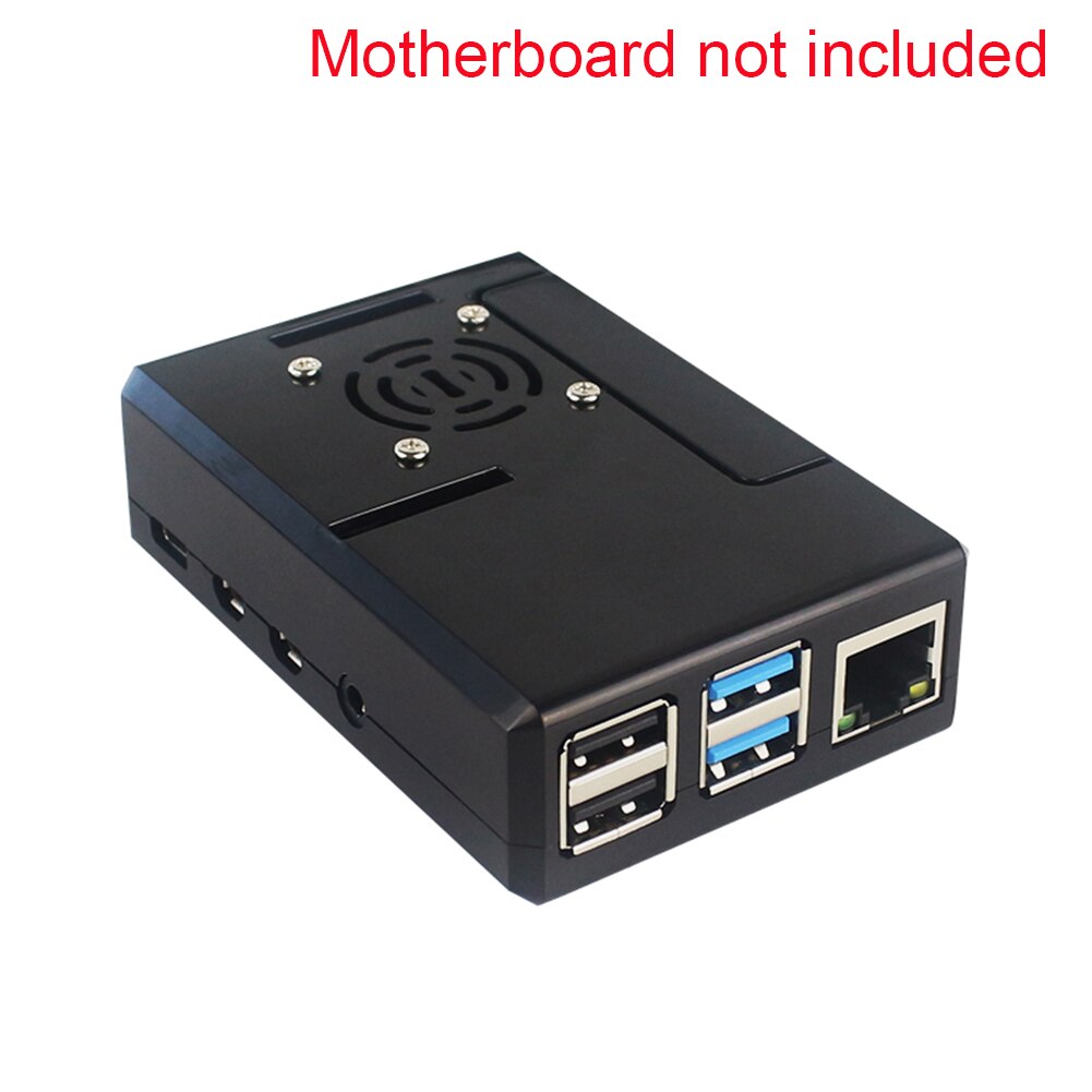 Demo Board With Cooling Fan Protective Cover Accessories Ports Compact ABS Case Housing Parts Interfaces For Raspberry Pi 4: Black With Fan