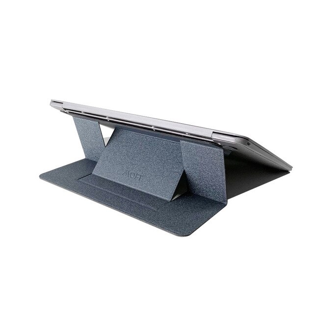 Originele Moft Onzichtbare Slanke Laptop Stand Adhesive Herbruikbare Verstelbare Perfecte Kijkhoeken Compatibel Met Laptop Tot 15.6": Grijs