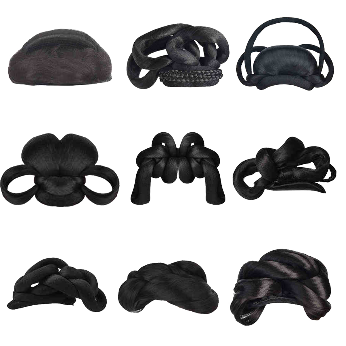 Hanfu sintético antiguo disfraz chino antiguo peluca sintética moño princesa moño Cosplay peluca para mujeres