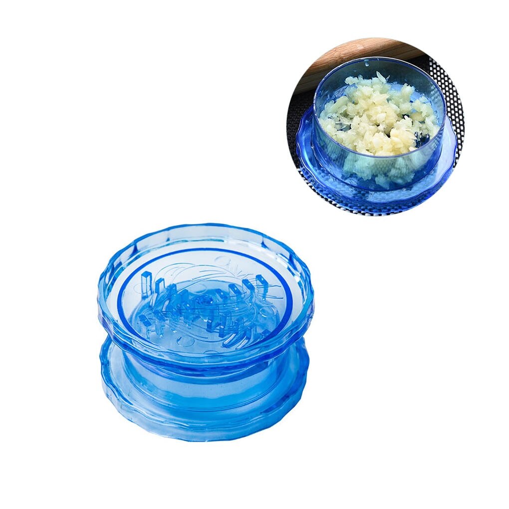 Garlic Press Crusher Mincer Kitchen Stainless Steel Garlic Smasher Squeezer Manual Press Tool: Blue