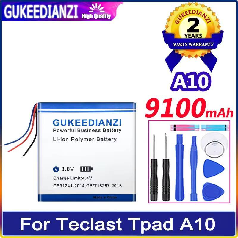 Alta eficiencia para Teclast Tpad A10 A10T A10S T10 T20 T30 T13 T15 M2 batería de ordenador portátil 9100Mah