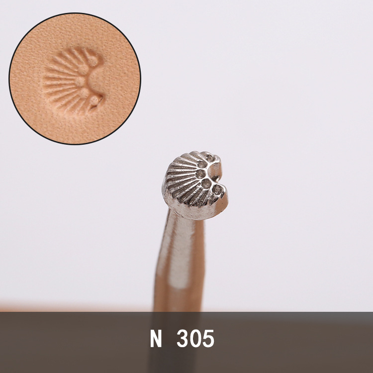 DIY Leather Craft Carving Art Leathercraft Leather Stamps Printing Tool,for Wallets Shoes Backpacks Belts Patterns Metal Tools: N305