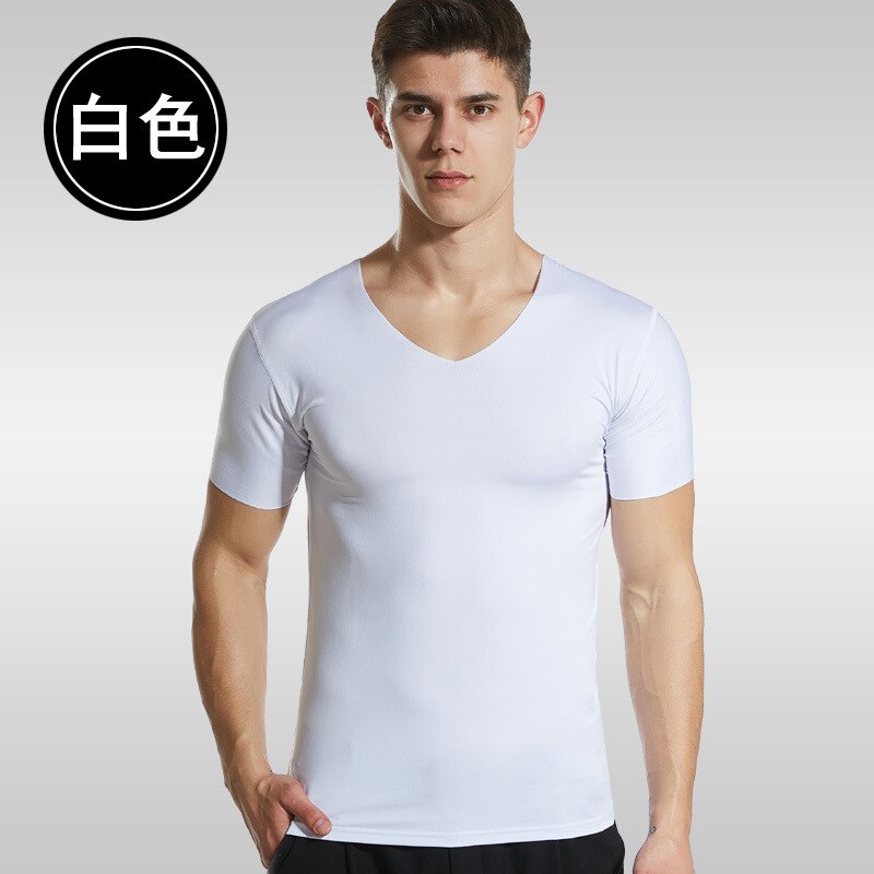 Eli 22 athletics gyms heren t-shirt zomer fitness shirts voor heren bodybuilding korte mouwen kleding: M / Wit