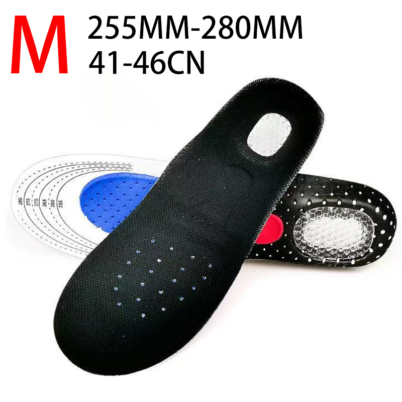 Sport-Einlegesohlen für Schuhe, Sohle, orthopädische Einlegesohlen, Stoßdämpfung, Deodorant, atmungsaktives Kissen, Laufsohlen für Füße, Männer und Frauen: Black