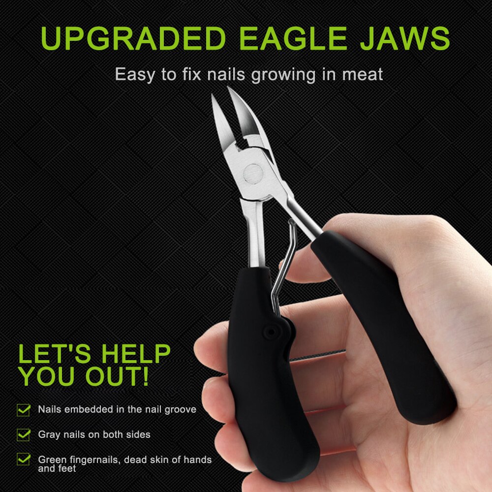 Pinzas para cortar las uñas de los dedos, fórceps para cortar las cutículas, instrumentos de cuidado de los pies para manicura y pedicura