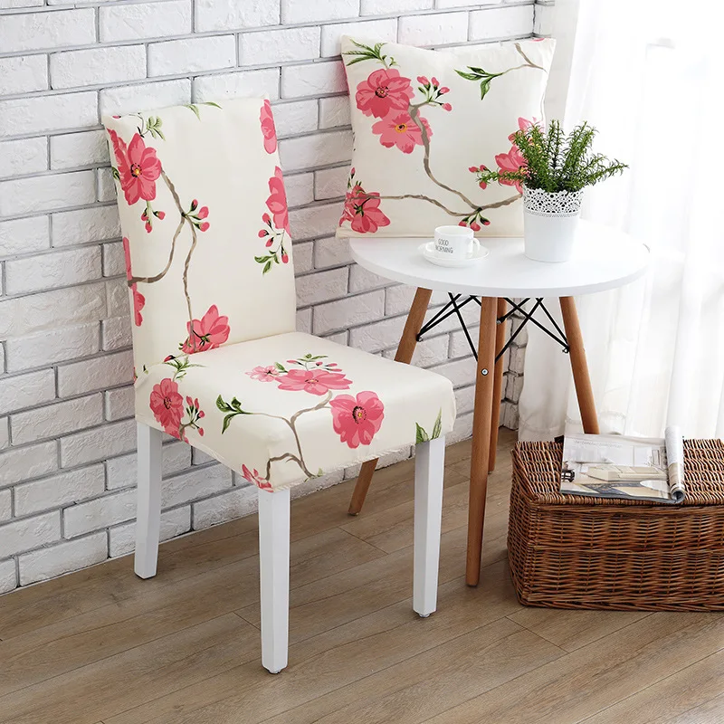 Stoffen Stoelhoes Voor Eetkamer Stoelen Hoezen Woonkamer Stoelhoes Voor Stoelen Voor Eetkamer/Keuken Stretch Stoel Hoes: Roze