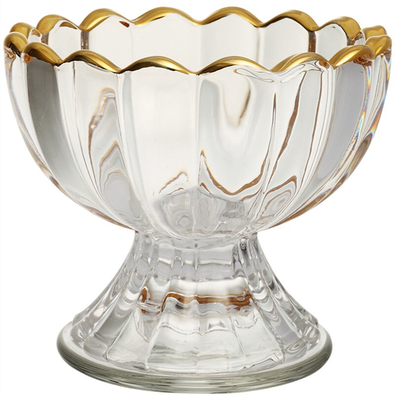 Glass ice cream cup dessert smoothie milkshake ice cream cup saucer ice cream glass bowl