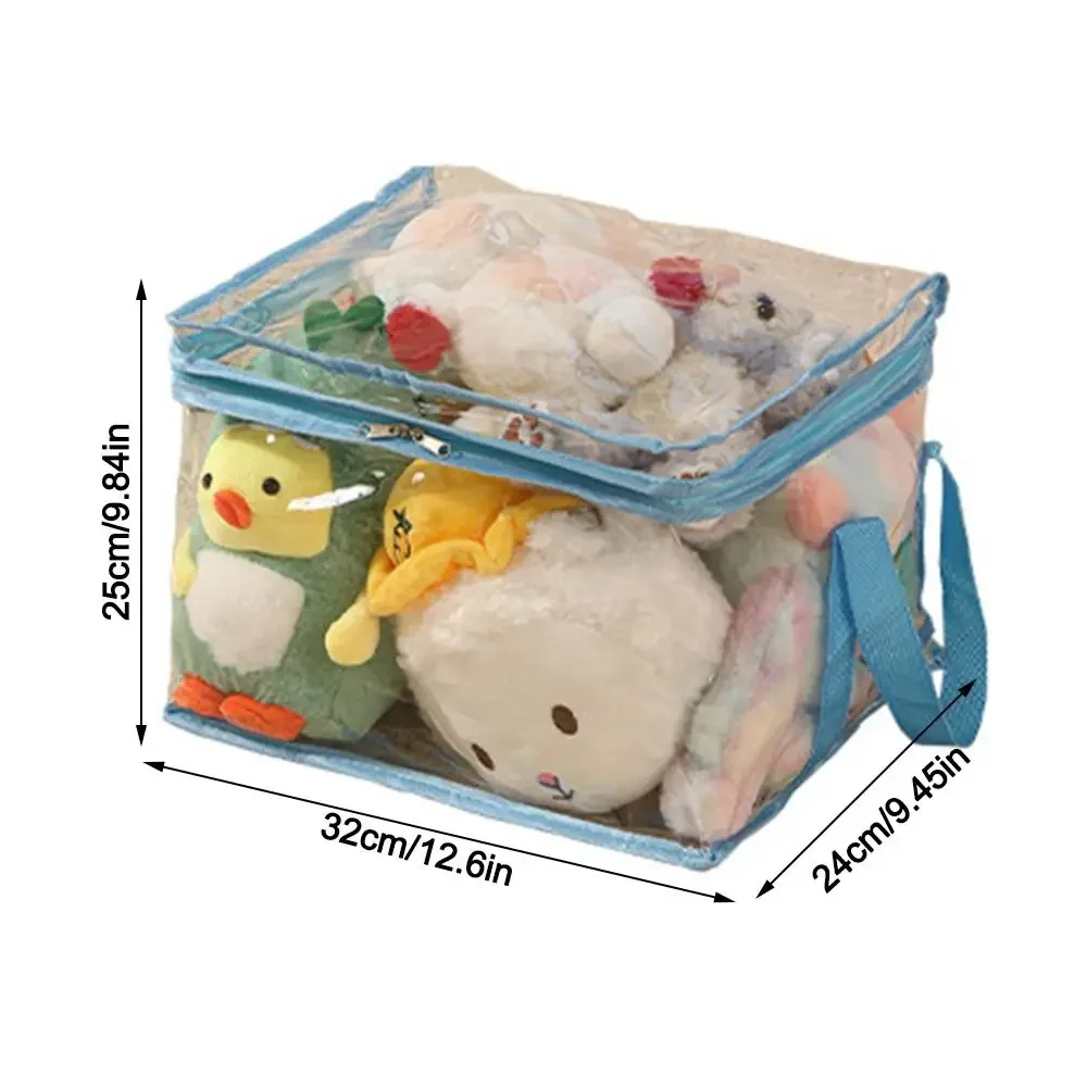 Caja de almacenamiento de juguetes impermeable de PVC, bolsa plegable multifuncional de gran capacidad, bolsa de almacenamiento transparente impermeable a prueba de polvo para el hogar: Blanco