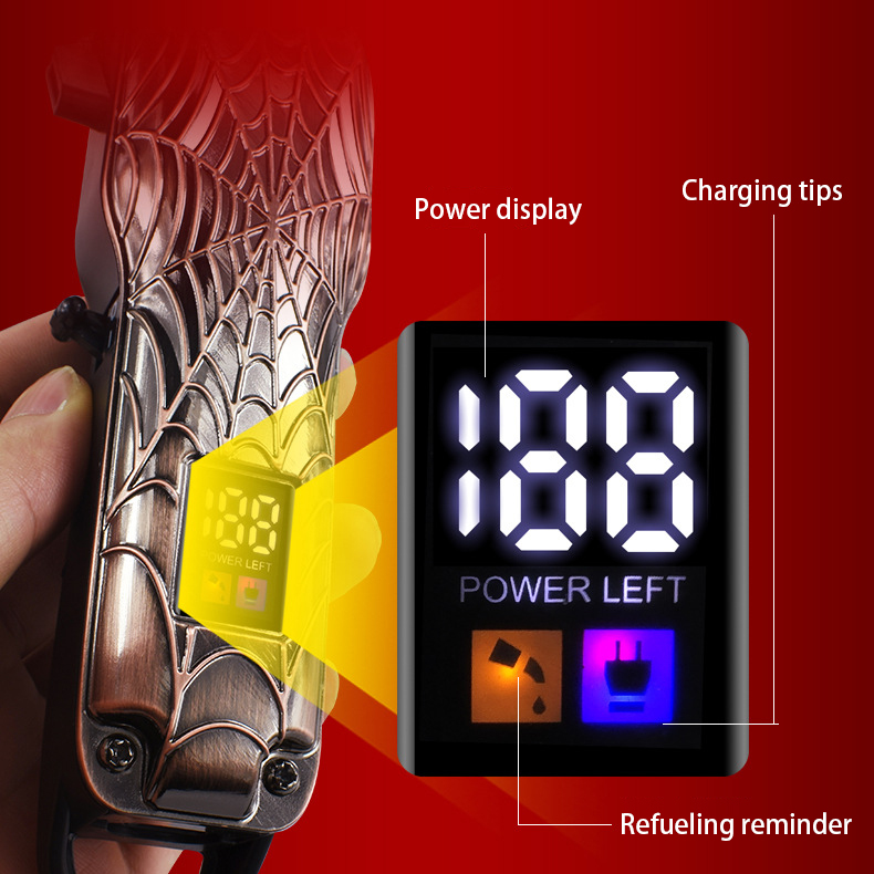 Baby Haar Apparaat Usb Oplaadbare Elektrische Tondeuse Lcd-scherm Professionele Elektrische Kapsel Machine Kapper Winkel