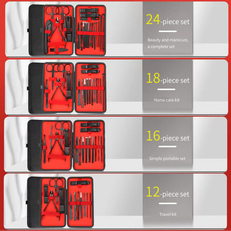 Juego de cortaúñas, herramientas de belleza prácticas, cortaúñas para manicura, cortaúñas, cuchillo para pedicura, cuchillo pelador de orejas, manicura de uñas T: múltiple