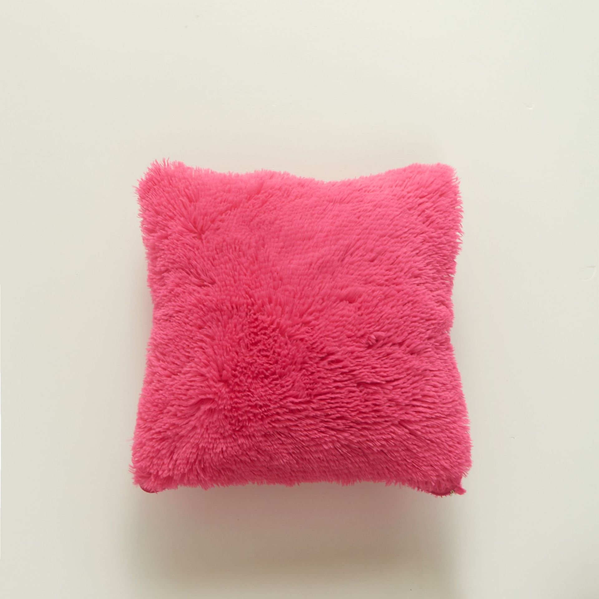 Lion de mer en forme de cachemire taie d'oreiller, taie d'oreiller en peluche carré populaire, taie d'oreiller de famille moelleux, décoration de chambre à coucher: Rose Pink