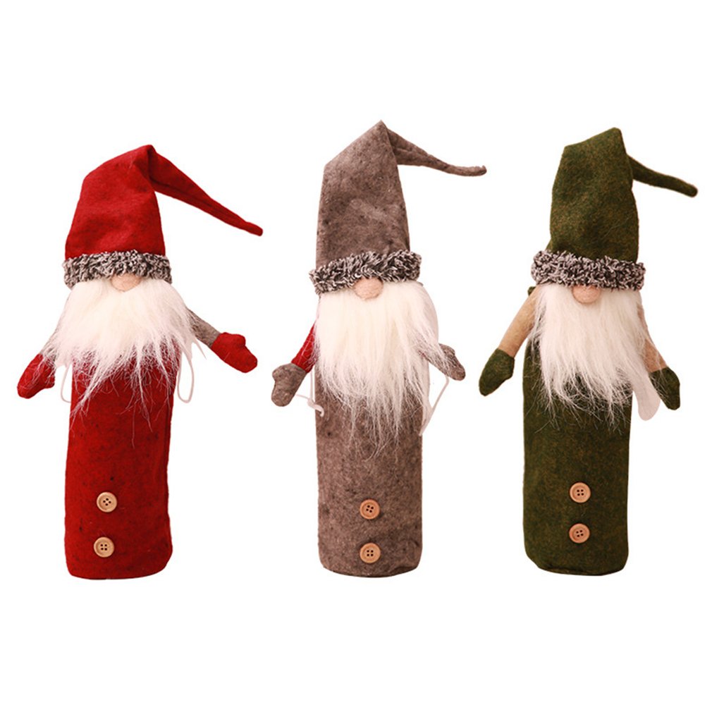 Kerst Decoratie Kerstman Elf Fles Covers Festival Nieuwjaar Etentje Kerst Decoraties Voor Huis