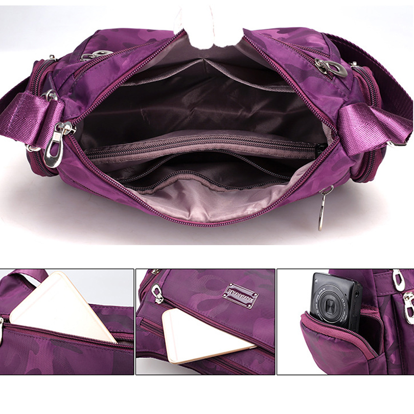 Vrouwen Schoudertas Lady Crossbody Tas Nylon Mode Vrouwen Hobos Messager Zak Aankomst Vrouwelijke Rits Tas zachte