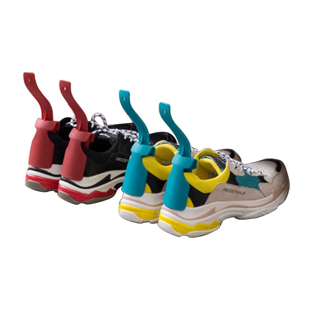 Doven skohjælper bærbar skohorn sok skyder sko løftehjælper sko hjælpestikker plast skohorn til mænd kvinder og børn
