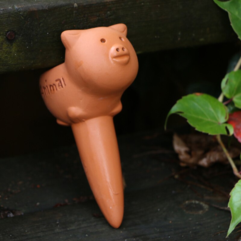 Nowy automatyczny zraszacz podlewanie kolec Waterer kwiat soczyste narzędzia terakota kroplówki robić nawadniania akcesoria dekoracyjne: Piggy