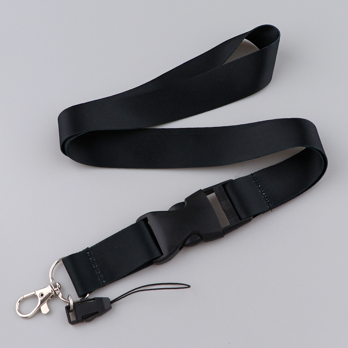 Cordini per tracolla neri per chiavi Portachiavi Porta distintivo ID Carta di credito passaggio appendere corda Accessori staccabili