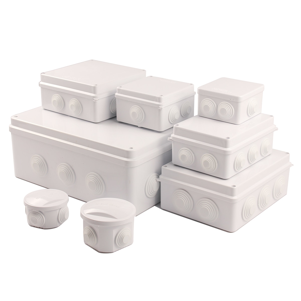 ABS Plastic IP65 IP66 Waterproof Junction Box DIY Outdoor Electrical Connection box Cable Branch box
