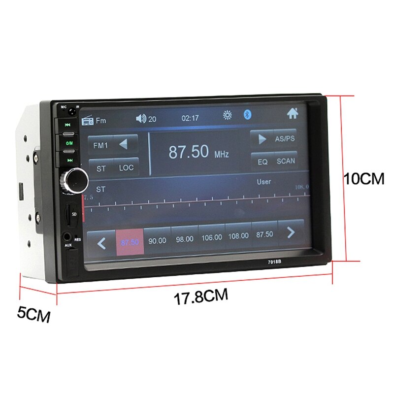 Reproductor MP5 estéreo de 7 pulgadas para coche, navegador Digital HD, pantalla de prensa Bluetooth FM + Cámara