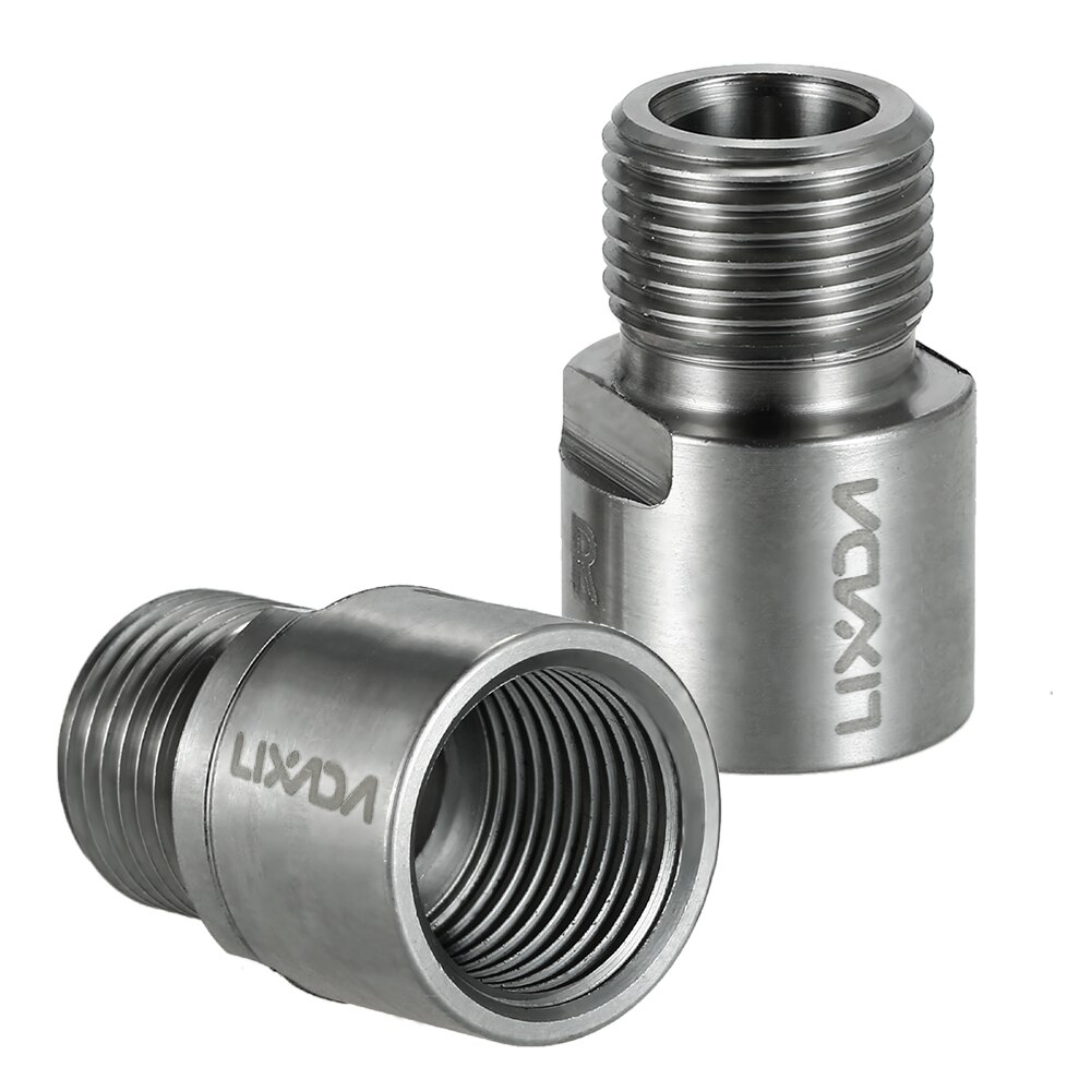 Lixada Staal Titanium Links Rechts Fiets Pedaal Extenders Fiets Pedaal Spacers Voor Mtb Road Fiets Pedalen 9/16 Inch