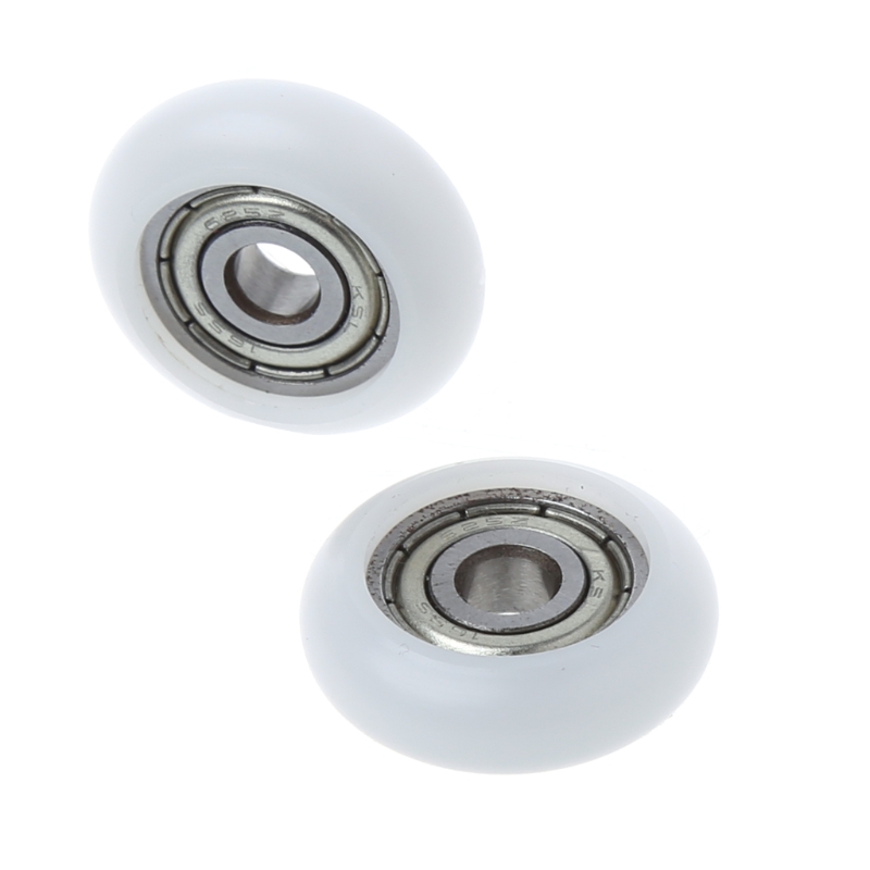 10Pcs/Set 5x23x7.3mm Nylon Plastic Carbon Steel Bearings Pulley Wheels Embedded Groove