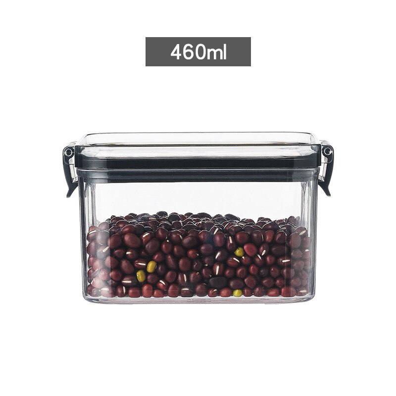 Food Candy Container Kitchen Sealed Box for Cereals Multigrain Dry Food Milk Powder Sugar Organizer Jar: 460ML