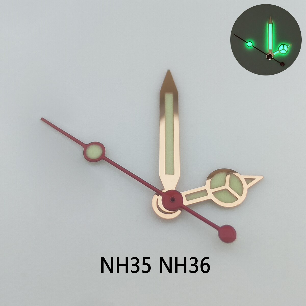 Uhr Zeiger grün leuchtende passen Miyota 8205 8215 821A Mingzhu DG 2813 3804 NH35 NH36 und 2836 2824 bewegung uhr hände: 6 NH35 36