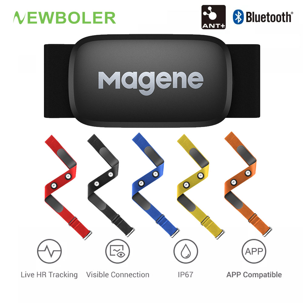Magene – capteur de fréquence cardiaque H64, sangle de poitrine, Bluetooth 4.0 ANT +, exercice, ceinture de fréquence cardiaque, Fitness en plein air, audition