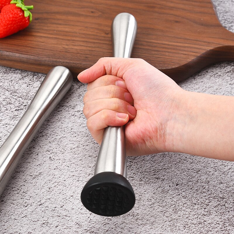 2pc Stainless Fruit Muddlers Caipirinha Pestles Cocktail Ice Hammer Crushed Popsicle Lemon Squeeze Tool Bar Tool Kitchen Gadgets