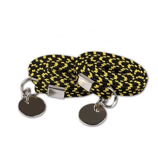 Cordones elásticos de bloqueo para zapatillas de niños y adultos, cordón rápido sin atar, Unisex, novedad: Black yellow
