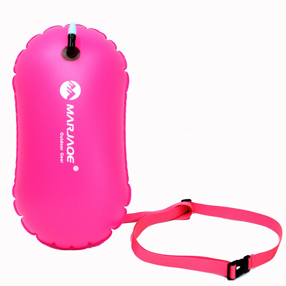 Pvc svømning bøje sikkerhed flydende luft tør taske træk flyde svømning oppustelig flydepose: Rosenrød