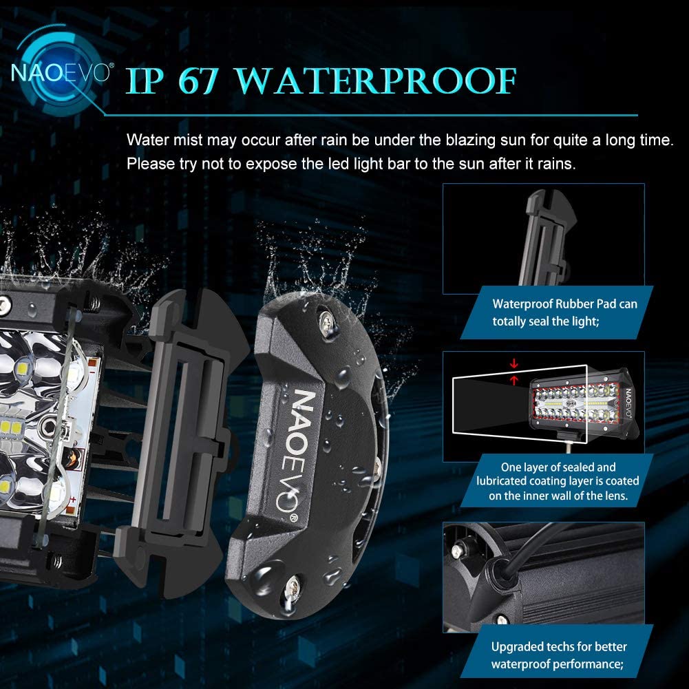 Nao 7Inch 240W Led Verlichting Bar Off Road 4X4 Accessoires 12V 24V Running lamp Spot Flood Beam Voor Atv Niva Vrachtwagen Verlichting