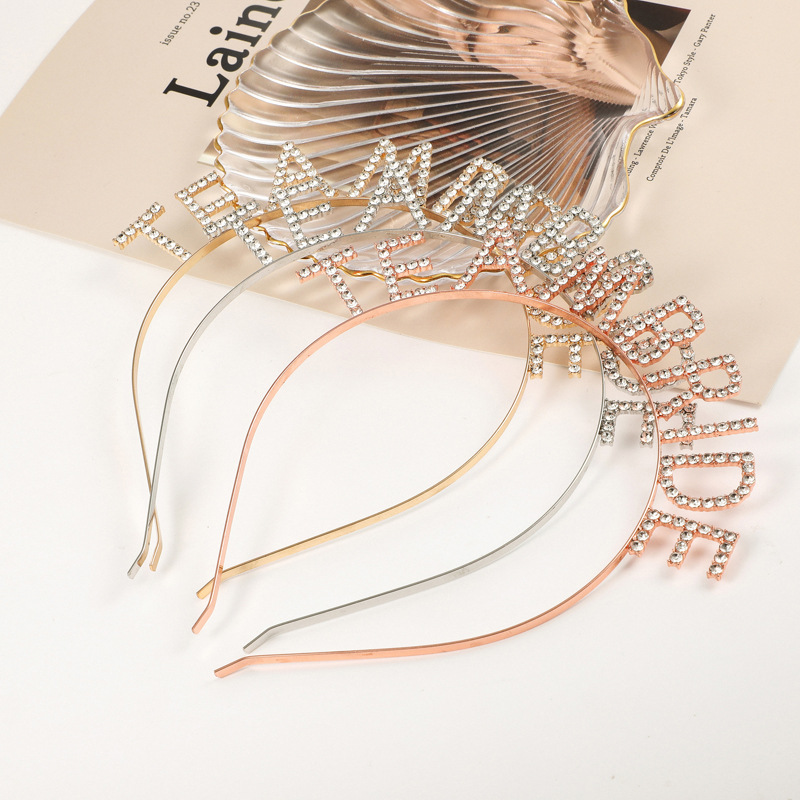 Accesorios para el cabello para dama de honor, diadema con diamantes de imitación, diademas de cristal para dama de Honor, joyería para de boda y novia