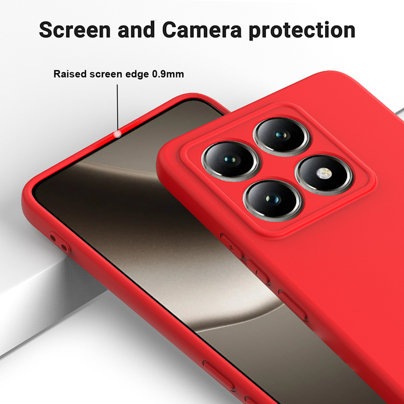 Hoesje voor xiaomi 14t pro ,14t : zacht, premium vloeibaar siliconen hoesje met fluweelzachte binnenkant en bandje  mi 14 t