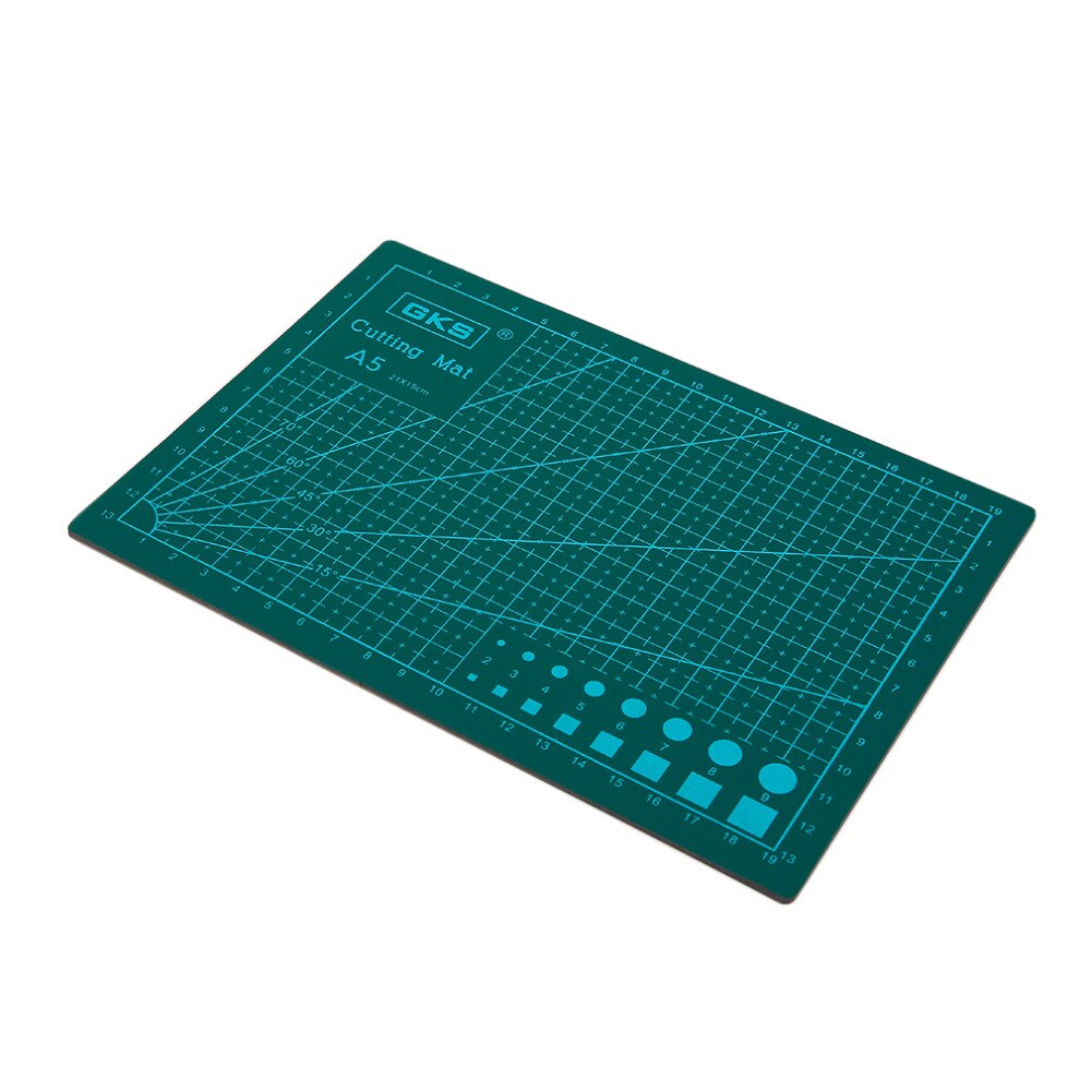 A5 pvc-ompeluleikkuumattoa 15*21cm tilkkutäytteistä leikkausalusta kangas nahkapaperi askartelutyökalu kaksipuolinen itsestään paraneva leikkausalusta