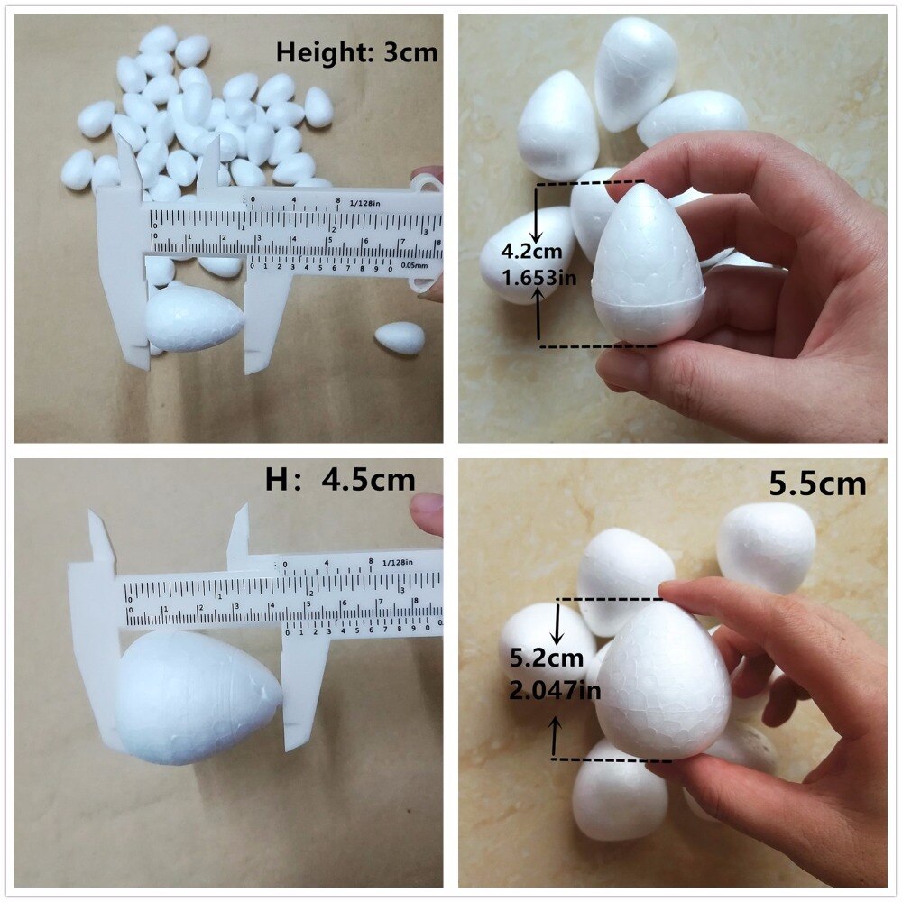 2/2.5/3/3.5/4/4.5/5.5cm White Water Modeling Foam Rose Bud For Nylon Stocking Flower Accessories Polystyrene Styrofoam Buds