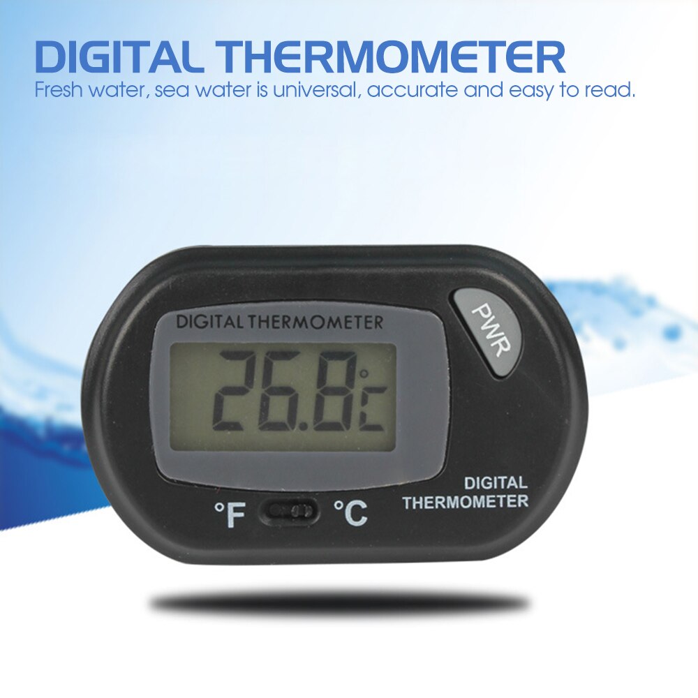 Waterproof LCD Digital Thermometer Fish Tank Aquarium Reptile Thermometer With Probe For Submersible Water Temperature Meter