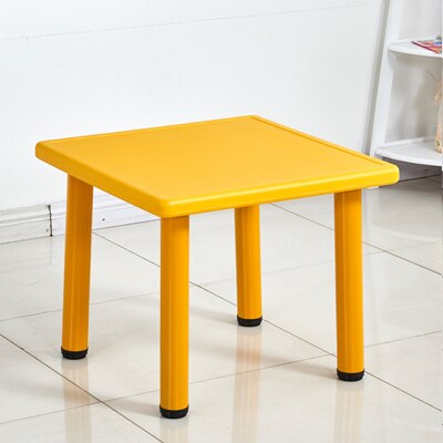 Kleuterschool Plastic Tafels En Stoelen Speelgoed Spelletjes Tafel Schilderijen Tafel: yellow table