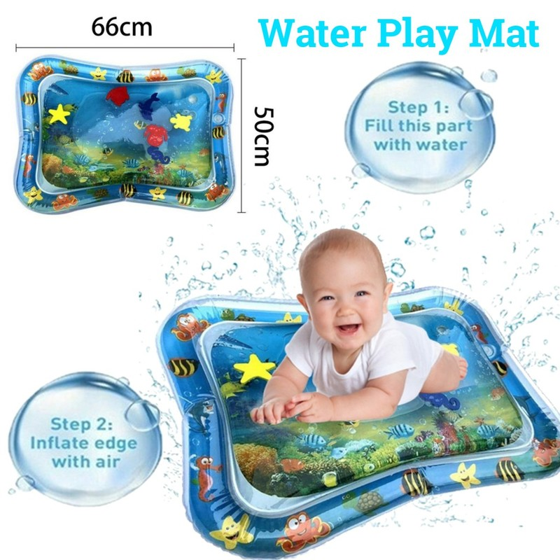 Baby Water Mat Inflatable Play Mat Floor Crawling Pad Games Kids Summer Fun Play Cushion Developing Toys Babies Toys 0-6 Years