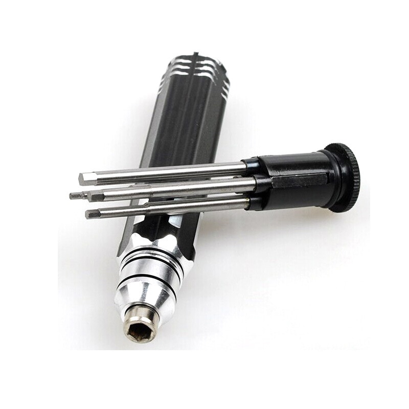 Kit de herramientas de destornillador hexagonal para helicóptero RC 1,5mm, 2,0mm, 2,5mm, 3,0mm Juego de destornilladores de tornillo 4 Uds Kit de herramientas de Mango antideslizante Top