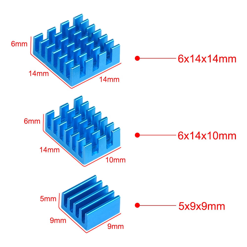 For Raspberry Pi 4 Model B Cooling Fan Quiet Mini Fan+Heat Sink Aluminum Heatsink Radiator CPU RAM LAN USB Sink Raspberry Pi 4