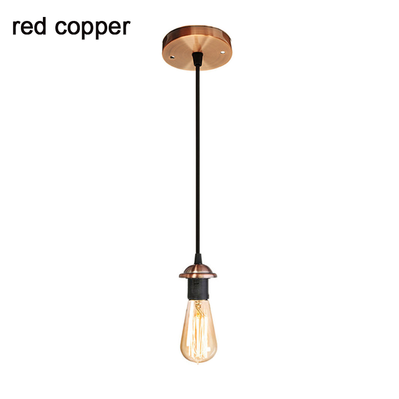 Portalámparas de luces colgantes Vintage, portalámparas E26, E27, con dientes completos, 110V, 220V, Base de lámpara de ajuste de tornillo, Retro, Bullb, Edison, 2M: Oro