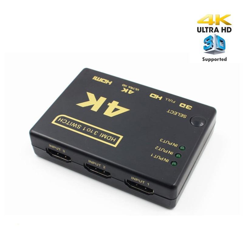 3 Poort 4K * 2K Switcher Hdmi Switch Splitter Box Ultra Hd Voor Dvd Hdtv Voor Xbox Voor PS3 PS4